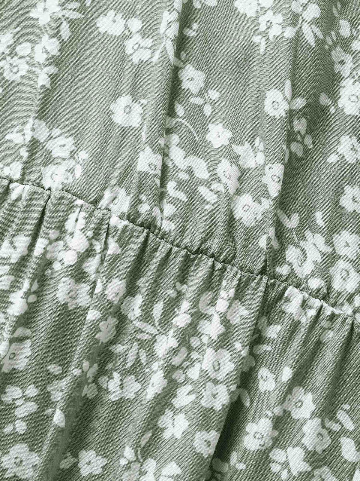 Bloom Dress - Flutter Sleeve Ditsy Floral Pocket Split Maxi Dress