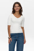 NUAYELET SS PULLOVER CROPPED - Cloud Dancer