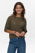 NUMIRANDI SS PULLOVER - Grape leaf