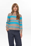 NURIETTE WIDE STRIPE PULLOVER - Aquarius